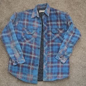 Wilderness Plaid Quilted Shirt Jacket MENS MEDIUM M